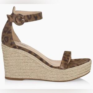 NWT  L’Agence-Elysee Cheetah platform ankle strap espadrille .Size 11 Never Worn